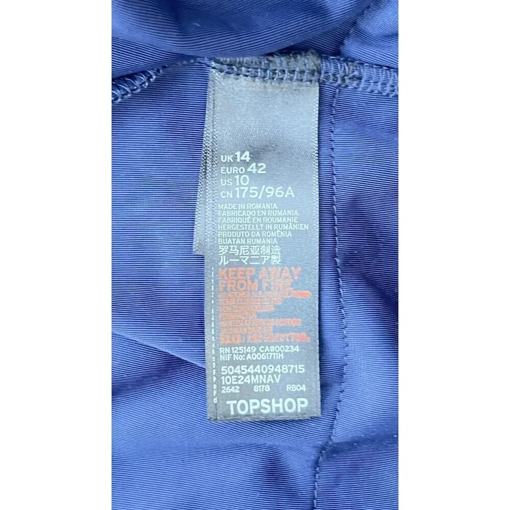 Topshop Women Velvet Lace Trim Short Sleeve Mini Dress Size 10 US - Picture 13 of 13